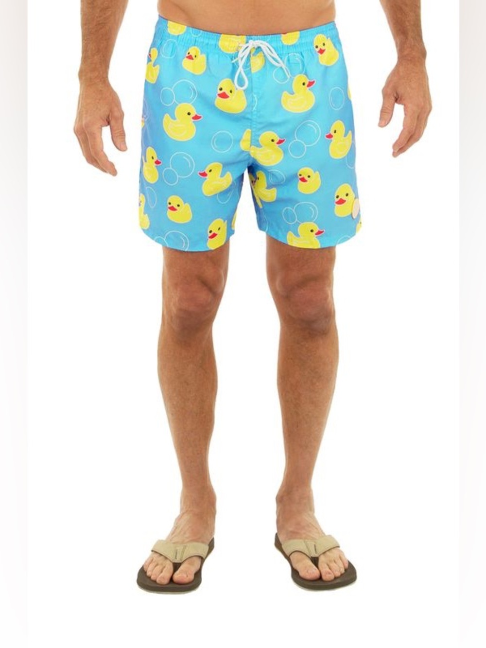 Uzzi Dry Fast Microfiber Swim Trunks Shorts Rubber Ducks Blue